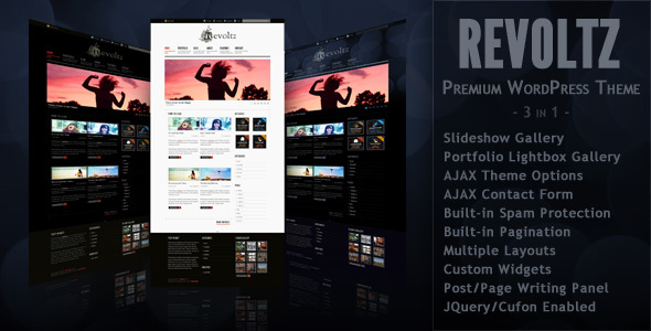 REVOLTZ - THEMEFOREST PREMIUM WORDPRESS THEME - 3 IN 1