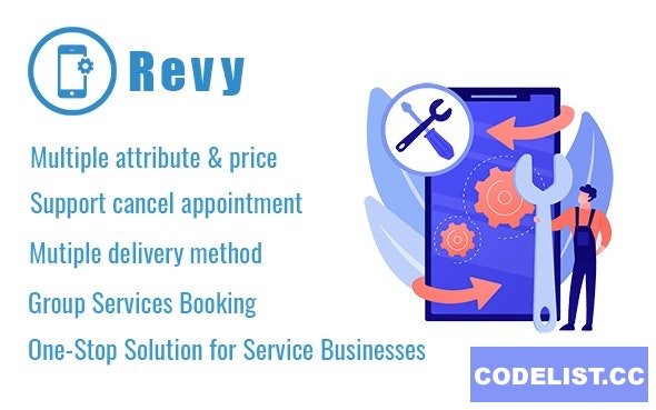Revy v1.17 - WordPress booking system for repair service industries