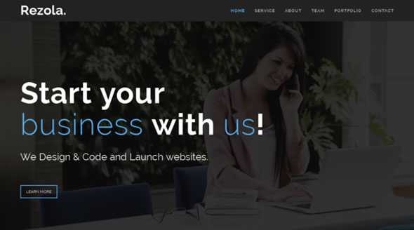 Rezola - Creativemarket Responsive One Page