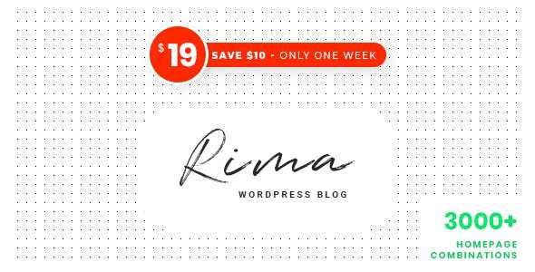 Rima v1.7.5 - Personal Blog WordPress Theme