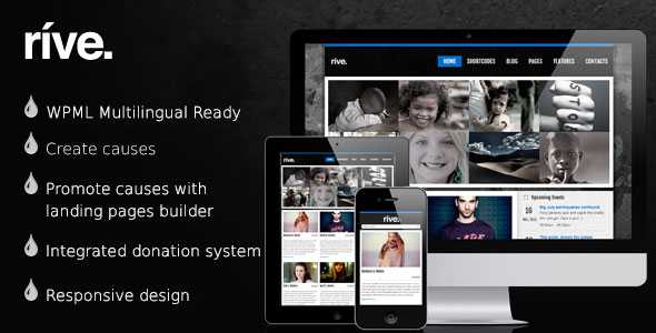 Rive - Themeforest Responsive Charity WordPress Theme