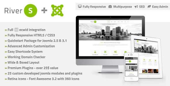 RiverS - Themeforest Responsive Multi-Purpose Joomla Template