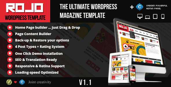 Rojo v.1.1 - Responsive WordPress Magazine, Blog Theme
