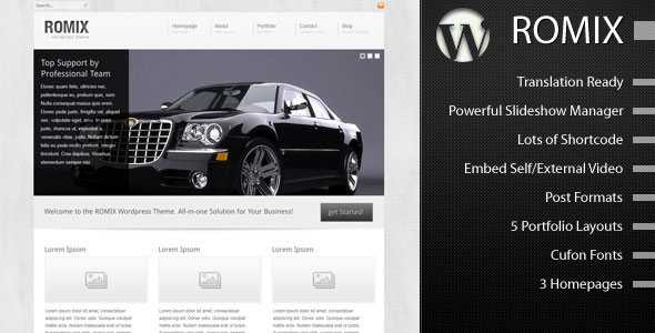 Romix - Themeforest Clean Powerful Business Wordpress