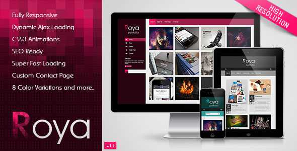 Roya - Themeforest Responsive AJAX Portfolio WP Theme