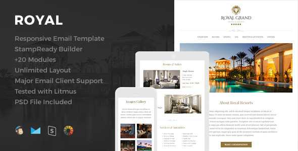 Royal - Responsive Email Template + Online Editor