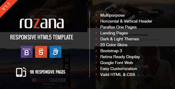 Rozana - Responsive Multipurpose & One Page Parallax