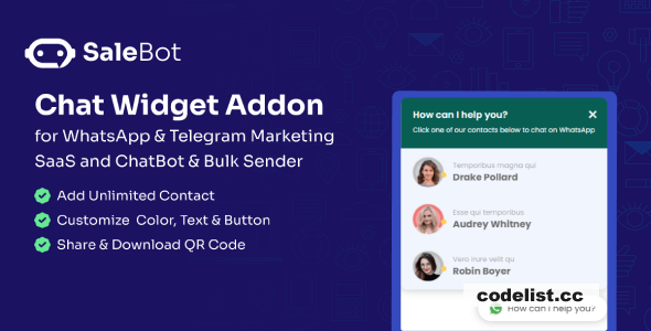 SaleBot Chat Widget Addon v1.1.0