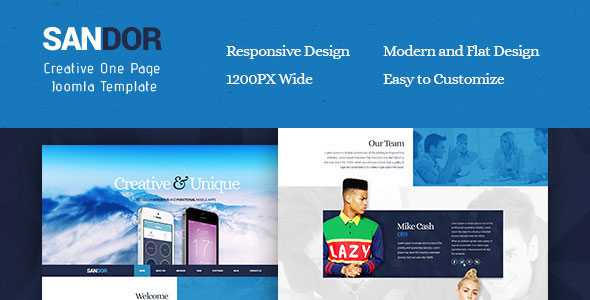 Sandor - Creative One Page Joomla Template
