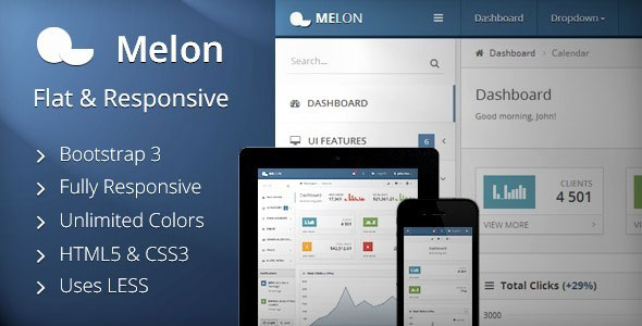 Melon – Themeforest Flat & Responsive Admin Template