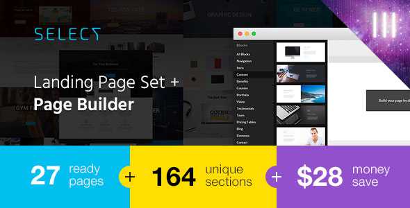 Select - Landing Page Set with Page Builder