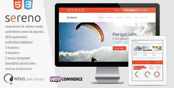 Sereno Themeforest Fully Responsive & Retina Ready WP