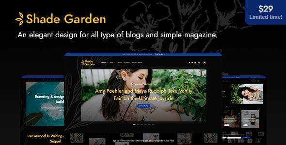 ShadeGarden v1.0 - Creative Blog WordPress Theme