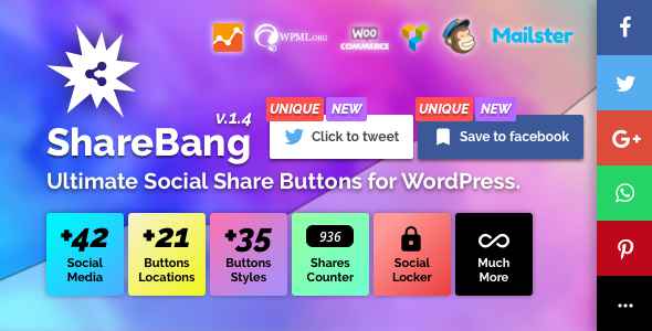 ShareBang v1.4 - Ultimate Social Share Buttons