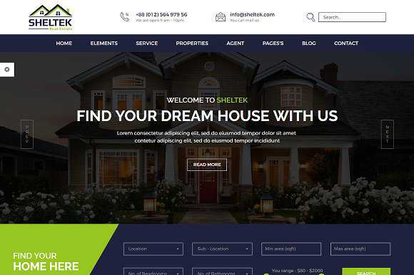 Sheltek - Real Estate HTML Template