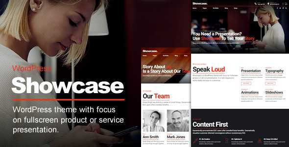 Showcase v1.0.9 - Fullscreen Slides Wordpress Theme