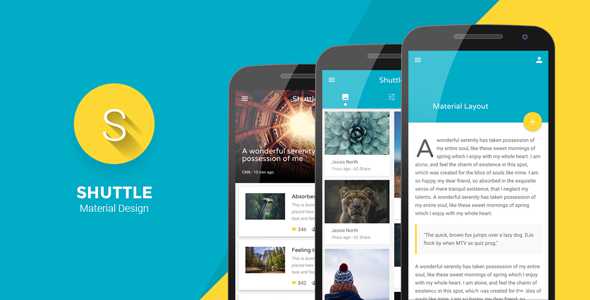 Shuttle - Material Design Mobile Template