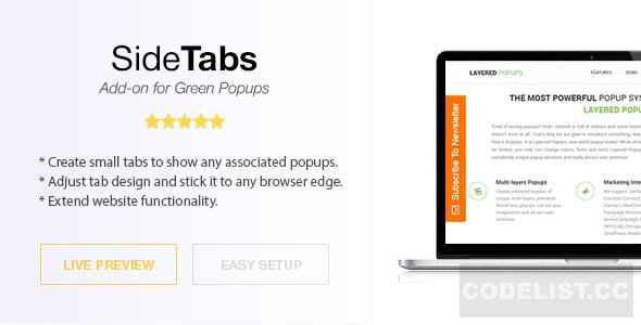 Side Tabs v2.01 - Green Popups Add-On