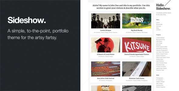 Sideshow: Funktastic Portfolio WordPress Theme