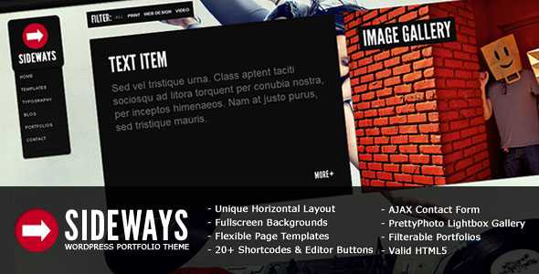 Sideways 1.8.8 Portfolio Website WP Themeforest Theme
