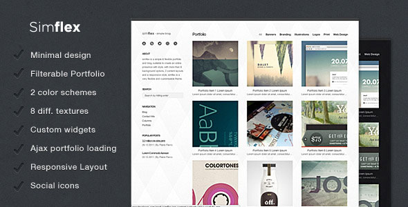 SIMFLEX - THEMEFOREST MINIMALIST BLOGGING THEME