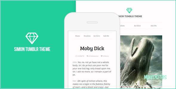 Simon - A Simple Tumblr Themeforest Theme