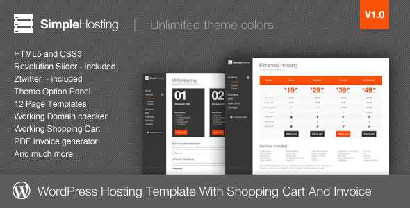 Simple Hosting - Themeforest Modern WordPress Theme