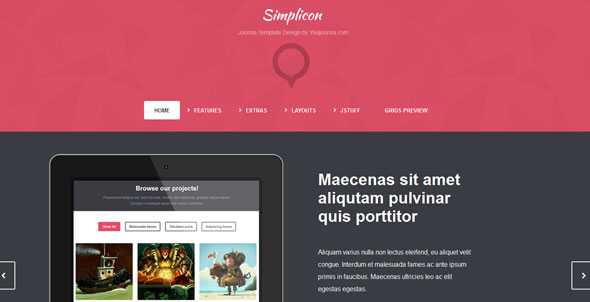 Simplicon - YouJoomla Web Designer portfolio template