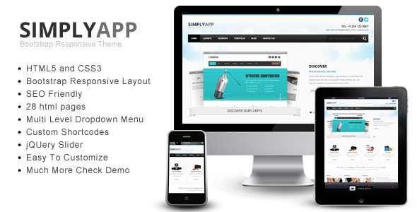Simplyapp – Bootstrap Responsive HTML Template