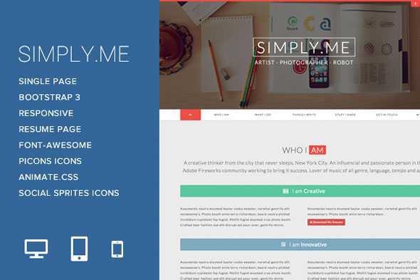 Simply.Me - Creativemarket Personal Portfolio