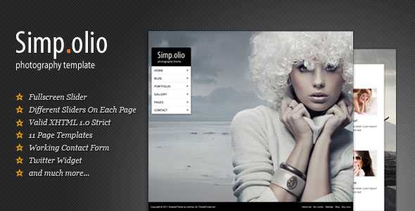 Simpolio - Themeforest Fullscreen Portfolio & Blog HTML