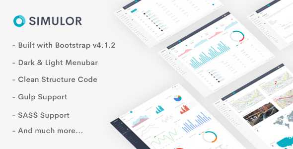 Simulor - Minimal Admin & Dashboard Template