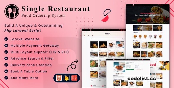 Single Restaurant v9.3 - Laravel Website & Admin Panel - nulled