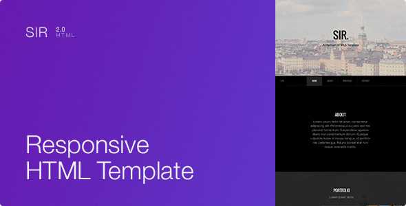 Sir v2.0 - Responsive HTML5 Portfolio Template