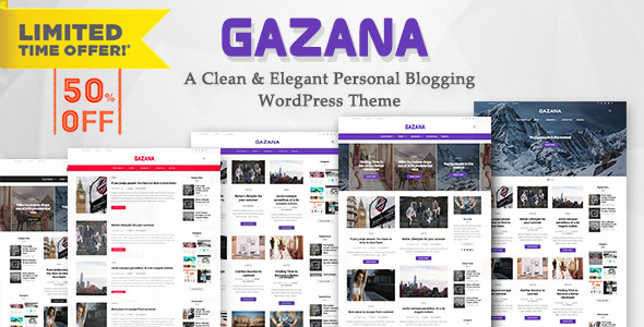 GAZANA V1.7 - A RESPONSIVE WORDPRESS BLOG THEME