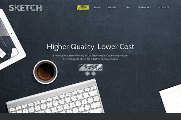 Sketch - Creativemarket Responsive One Page Theme