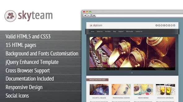 SkyTeam – Mojothemes Premium Responsive HTML Theme