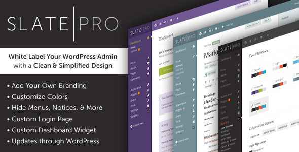 Slate Pro v1.1.7 - A White Label WordPress Admin Theme
