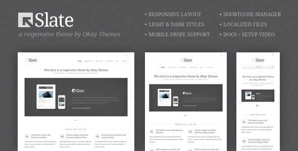 Slate Themeforest Responsive WordPress Theme