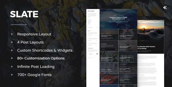 Slate v2.1.0 - Responsive WordPress Blog Theme
