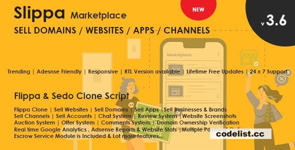 Slippa v4.0 - Domains, Website, App & Social Media Marketplace PHP Script - nulled