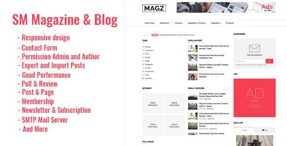 SM - Magazine News & Blog Script
