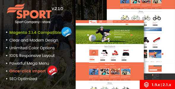 SM Sport v2.2.0 - Responsive Magento 1.9 and Magento 2 Theme