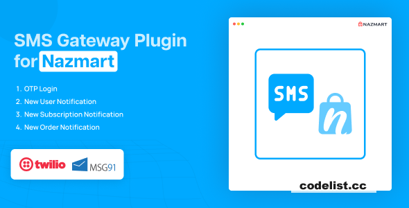 SMS Gateway Plugin - Nazmart Multi-Tenancy eCommerce Platform (SAAS) - 8 September 2025