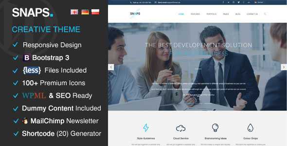 Snaps v1.0.7 - Themeforest Creative Wordpress Theme
