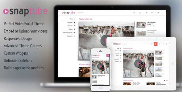 Snaptube v1.8 - Premium Video WordPress Theme