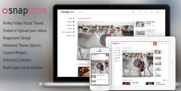 Snaptube v3.1 - Premium Video WordPress Theme