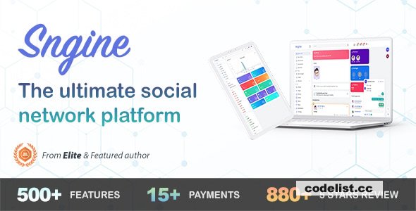 Sngine v4.1.1 - The Ultimate PHP Social Network Platform - nulled