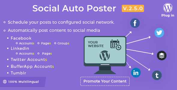 Social Auto Poster v2.5.0 - WordPress Plugin
