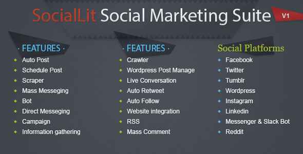 SocialLit v1.0 - Social Marketing Suite